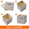 imageLifewit 13 Inch Cube Storage Bins Storage Cubes Foldable Medium Decorative Fabric Storage Baskets for Organizing Home Organizers with Handles for Shelves Closet Set of 8 36L GreyLight Gray