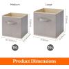 imageLifewit 13 Inch Cube Storage Bins Storage Cubes Foldable Medium Decorative Fabric Storage Baskets for Organizing Home Organizers with Handles for Shelves Closet Set of 8 36L GreyLight Gray