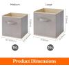 imageLifewit 13 Inch Cube Storage Bins Storage Cubes Foldable Medium Decorative Fabric Storage Baskets for Organizing Home Organizers with Handles for Shelves Closet Set of 8 36L GreyLight Gray