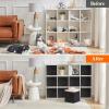 imageLifewit 13 Inch Cube Storage Bins Storage Cubes Foldable Medium Decorative Fabric Storage Baskets for Organizing Home Organizers with Handles for Shelves Closet Set of 8 36L GreyBlack