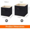 imageLifewit 13 Inch Cube Storage Bins Storage Cubes Foldable Medium Decorative Fabric Storage Baskets for Organizing Home Organizers with Handles for Shelves Closet Set of 8 36L GreyBlack
