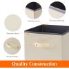 imageLifewit 13 Inch Cube Storage Bins Storage Cubes Foldable Medium Decorative Fabric Storage Baskets for Organizing Home Organizers with Handles for Shelves Closet Set of 8 36L GreyBeige