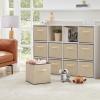 imageLifewit 13 Inch Cube Storage Bins Storage Cubes Foldable Medium Decorative Fabric Storage Baskets for Organizing Home Organizers with Handles for Shelves Closet Set of 8 36L GreyBeige