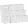 imageLifewit 13 Inch Cube Storage Bins Storage Cubes Foldable Medium Decorative Fabric Storage Baskets for Organizing Home Organizers with Handles for Shelves Closet Set of 8 36L GreyWhite