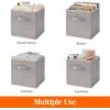 imageLifewit 13 Inch Cube Storage Bins Storage Cubes Foldable Medium Decorative Fabric Storage Baskets for Organizing Home Organizers with Handles for Shelves Closet Set of 8 36L GreyLight Gray