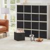 imageLifewit 13 Inch Cube Storage Bins Storage Cubes Foldable Medium Decorative Fabric Storage Baskets for Organizing Home Organizers with Handles for Shelves Closet Set of 8 36L GreyBlack