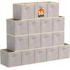 imageLifewit 13 Inch Cube Storage Bins Storage Cubes Foldable Medium Decorative Fabric Storage Baskets for Organizing Home Organizers with Handles for Shelves Closet Set of 8 36L GreyLight Gray