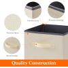 imageLifewit 13 Inch Cube Storage Bins Storage Cubes Foldable Medium Decorative Fabric Storage Baskets for Organizing Home Organizers with Handles for Shelves Closet Set of 8 36L GreyBeige
