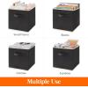 imageLifewit 13 Inch Cube Storage Bins Storage Cubes Foldable Medium Decorative Fabric Storage Baskets for Organizing Home Organizers with Handles for Shelves Closet Set of 8 36L GreyBlack