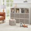 imageLifewit 13 Inch Cube Storage Bins Storage Cubes Foldable Medium Decorative Fabric Storage Baskets for Organizing Home Organizers with Handles for Shelves Closet Set of 8 36L GreyLight Gray