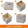 imageLifewit 13 Inch Cube Storage Bins Storage Cubes Foldable Medium Decorative Fabric Storage Baskets for Organizing Home Organizers with Handles for Shelves Closet Set of 8 36L GreyLight Gray