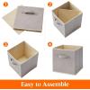 imageLifewit 13 Inch Cube Storage Bins Storage Cubes Foldable Medium Decorative Fabric Storage Baskets for Organizing Home Organizers with Handles for Shelves Closet Set of 8 36L GreyLight Gray