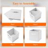 imageLifewit 13 Inch Cube Storage Bins Storage Cubes Foldable Medium Decorative Fabric Storage Baskets for Organizing Home Organizers with Handles for Shelves Closet Set of 8 36L GreyWhite