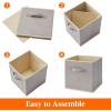 imageLifewit 13 Inch Cube Storage Bins Storage Cubes Foldable Medium Decorative Fabric Storage Baskets for Organizing Home Organizers with Handles for Shelves Closet Set of 8 36L GreyLight Gray