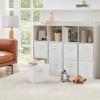 imageLifewit 13 Inch Cube Storage Bins Storage Cubes Foldable Medium Decorative Fabric Storage Baskets for Organizing Home Organizers with Handles for Shelves Closet Set of 8 36L GreyWhite