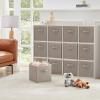imageLifewit 13 Inch Cube Storage Bins Storage Cubes Foldable Medium Decorative Fabric Storage Baskets for Organizing Home Organizers with Handles for Shelves Closet Set of 8 36L GreyLight Gray