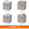 imageLifewit 13 Inch Cube Storage Bins Storage Cubes Foldable Medium Decorative Fabric Storage Baskets for Organizing Home Organizers with Handles for Shelves Closet Set of 8 36L GreyLight Gray