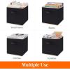 imageLifewit 13 Inch Cube Storage Bins Storage Cubes Foldable Medium Decorative Fabric Storage Baskets for Organizing Home Organizers with Handles for Shelves Closet Set of 8 36L GreyBlack