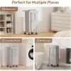 imageLifewit 150L Large Laundry Basket with Wheels Tall 2 Section Laundry Hamper Organizer Rolling Laundry Cart with Steel Frame ampamp Removable Bag for Luandry Room Bathroom Bedroom WhiteSilver Gray