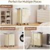 imageLifewit 150L Large Laundry Basket with Wheels Tall 2 Section Laundry Hamper Organizer Rolling Laundry Cart with Steel Frame ampamp Removable Bag for Luandry Room Bathroom Bedroom WhiteWhite