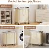 imageLifewit 150L Large Laundry Basket with Wheels Tall 2 Section Laundry Hamper Organizer Rolling Laundry Cart with Steel Frame ampamp Removable Bag for Luandry Room Bathroom Bedroom WhiteWhite