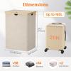 imageLifewit 160L Double Laundry Hamper with Lid Extra Large Bamboo Laundry Basket Dirty Clothes Hamper 2 Section Laundry Bin Organizer for Laundry Room Bedroom with 2 Removable Liners ampamp Bags BlackBeige