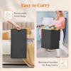 imageLifewit 160L Double Laundry Hamper with Lid Extra Large Bamboo Laundry Basket Dirty Clothes Hamper 2 Section Laundry Bin Organizer for Laundry Room Bedroom with 2 Removable Liners ampamp Bags BlackDark Gray