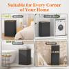 imageLifewit 160L Double Laundry Hamper with Lid Extra Large Bamboo Laundry Basket Dirty Clothes Hamper 2 Section Laundry Bin Organizer for Laundry Room Bedroom with 2 Removable Liners ampamp Bags BlackDark Gray