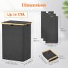 imageLifewit 160L Double Laundry Hamper with Lid Extra Large Bamboo Laundry Basket Dirty Clothes Hamper 2 Section Laundry Bin Organizer for Laundry Room Bedroom with 2 Removable Liners ampamp Bags BlackDark Gray