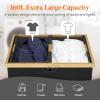imageLifewit 160L Double Laundry Hamper with Lid Extra Large Bamboo Laundry Basket Dirty Clothes Hamper 2 Section Laundry Bin Organizer for Laundry Room Bedroom with 2 Removable Liners ampamp Bags BlackBlack