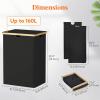 imageLifewit 160L Double Laundry Hamper with Lid Extra Large Bamboo Laundry Basket Dirty Clothes Hamper 2 Section Laundry Bin Organizer for Laundry Room Bedroom with 2 Removable Liners ampamp Bags BlackBlack
