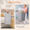 imageLifewit 160L Double Laundry Hamper with Lid Extra Large Bamboo Laundry Basket Dirty Clothes Hamper 2 Section Laundry Bin Organizer for Laundry Room Bedroom with 2 Removable Liners ampamp Bags BlackLight Gray