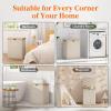 imageLifewit 160L Double Laundry Hamper with Lid Extra Large Bamboo Laundry Basket Dirty Clothes Hamper 2 Section Laundry Bin Organizer for Laundry Room Bedroom with 2 Removable Liners ampamp Bags BlackBeige