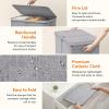 imageLifewit 165L Laundry Basket with Lid Large Laundry Hamper with Plastic Handles and Removable Bag Foldable Tall Dirty Clothes Hampers for Laundry for Laundry Room Bedroom Bathroom Dorm BeigeLight Gray