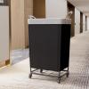 imageLifewit 165L Laundry Basket with Wheels Large Heavy Duty Commercial Rolling Laundry Hamper with Handles Tall Steel Frame Laundry Cart for Laundry Room Bedroom Hotel Home Dorm WhiteBlack