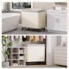 imageLifewit 165L Laundry Basket with Wheels Large Heavy Duty Commercial Rolling Laundry Hamper with Handles Tall Steel Frame Laundry Cart for Laundry Room Bedroom Hotel Home Dorm WhiteWhite