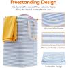 imageLifewit 2 Pack Laundry Hamper Large Collapsible Laundry Baskets Freestanding Waterproof Clothes Hamper with Easy Carry Handles in Laundry Room Bedroom Bathroom College Dorm for Adults Grey 2 x 80LBlue