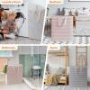 imageLifewit 2 Pack Laundry Hamper Large Collapsible Laundry Baskets Freestanding Waterproof Clothes Hamper with Easy Carry Handles in Laundry Room Bedroom Bathroom College Dorm for Adults Grey 2 x 80LGreyPink