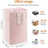 imageLifewit 2 Pack Laundry Hamper Large Collapsible Laundry Baskets Freestanding Waterproof Clothes Hamper with Easy Carry Handles in Laundry Room Bedroom Bathroom College Dorm for Adults Grey 2 x 80LPink