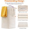 imageLifewit 2 Pack Laundry Hamper Large Collapsible Laundry Baskets Freestanding Waterproof Clothes Hamper with Easy Carry Handles in Laundry Room Bedroom Bathroom College Dorm for Adults Grey 2 x 80LBeige