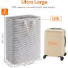imageLifewit 2 Pack Laundry Hamper Large Collapsible Laundry Baskets Freestanding Waterproof Clothes Hamper with Easy Carry Handles in Laundry Room Bedroom Bathroom College Dorm for Adults Grey 2 x 80LGrey