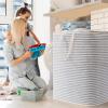 imageLifewit 2 Pack Laundry Hamper Large Collapsible Laundry Baskets Freestanding Waterproof Clothes Hamper with Easy Carry Handles in Laundry Room Bedroom Bathroom College Dorm for Adults Grey 2 x 80LGrey