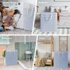 imageLifewit 2 Pack Laundry Hamper Large Collapsible Laundry Baskets Freestanding Waterproof Clothes Hamper with Easy Carry Handles in Laundry Room Bedroom Bathroom College Dorm for Adults Grey 2 x 80LBlue