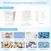 imageLifewit 2 Pack Laundry Pods container with Labels and Measuring Scoops Two 072 Gal92 Oz Powder Containers with PressandPop Lid Laundry Room Organization and Storage for Booster Beads5