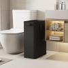 imageLifewit 2 Pack Slim Laundry Hamper Collapsible Narrow Laundry Basket Small Tall Dirty Clothes Hampers with Handles for Bathroom Bedroom College Dorm Black 50LBlack