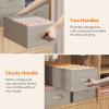 imageLifewit 3 Pack Clothes Organizer 6 Grids Closet Jean Storage Bins with Handles and Support Boards Foldable Drawer Organizer for Sweater Pants Tshirt Dress Grey Size 165x106x716
