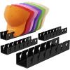 imageLifewit 3 Pack Hat Organizer for Baseball Caps Hat Storage Rack for 21 Ball Caps Hat Stand Shelf for Trucker Hat and Golf Cap in Closet Bedroom Dresser ClearBlack