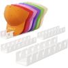 imageLifewit 3 Pack Hat Organizer for Baseball Caps Hat Storage Rack for 21 Ball Caps Hat Stand Shelf for Trucker Hat and Golf Cap in Closet Bedroom Dresser ClearWhite
