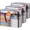 imageLifewit 4 Pack Clear Clothes Storage Bags 40L Plastic Blanket Storage Bag Vinyl Foldable Moving Bags with Zipper Closet Organizers and Storage Containers for Bedding Duvet Comforter3