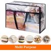 imageLifewit 4 Pack Clear Clothes Storage Bags 40L Plastic Blanket Storage Bag Vinyl Foldable Moving Bags with Zipper Closet Organizers and Storage Containers for Bedding Duvet Comforter16
